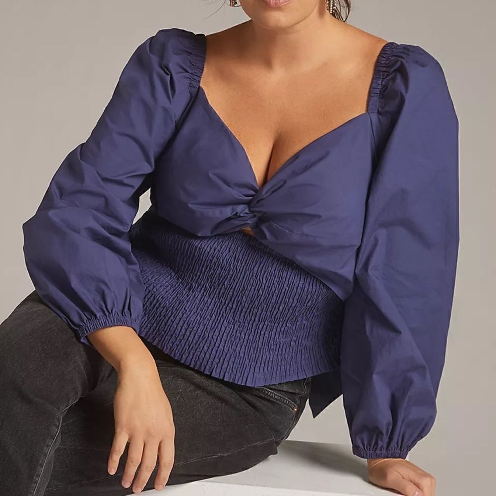 Anthropologie Back Bow-Tie Blouse